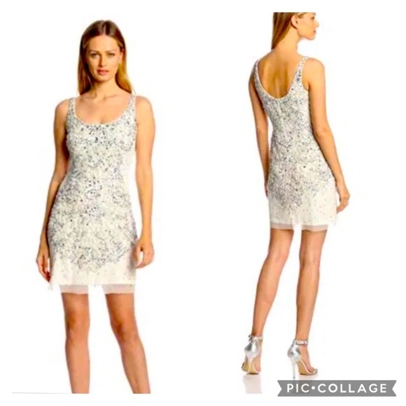 Adrianna Papell Scoop neck sequin sheath cocktail dress - Picture 12 of 14